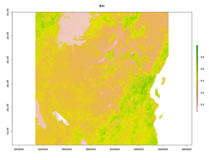 MODIS EVI Tile for East Africa